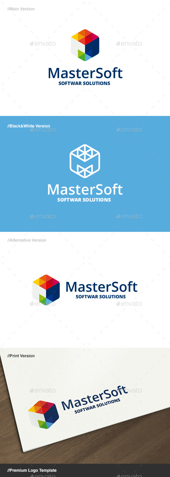 Master Soft - Letter M Logo - Letters Logo Templates