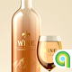Wine Bottle and Glass Mock-up