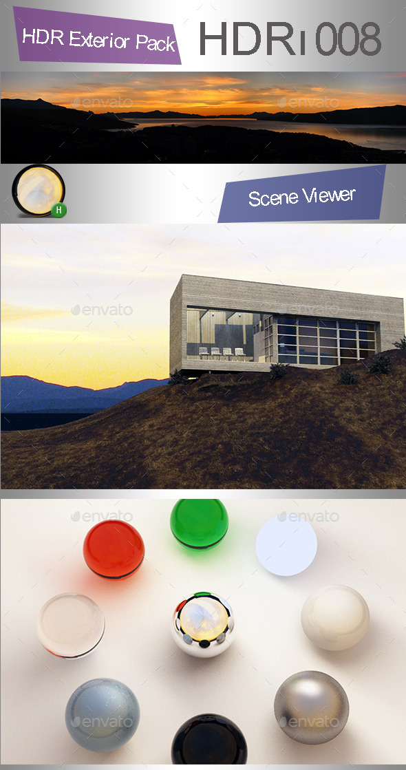 ED Exterior HDR 008 - Sunset Sky - 3DOcean Item for Sale