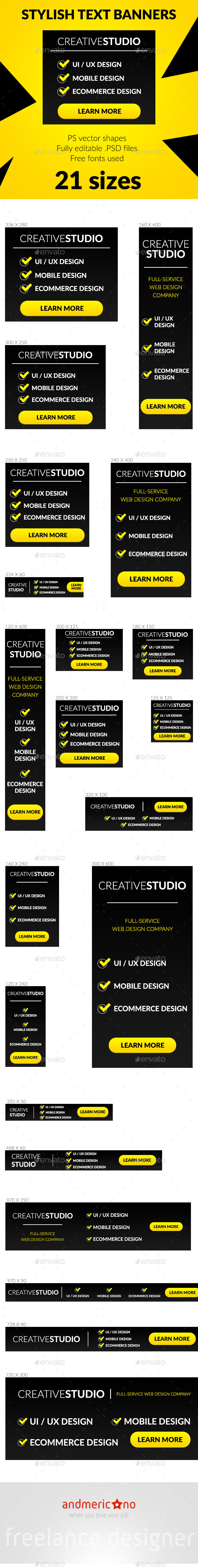 Creative Ad Banners - Banners & Ads Web Elements