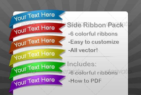 Side Ribbon Pack - Web Elements