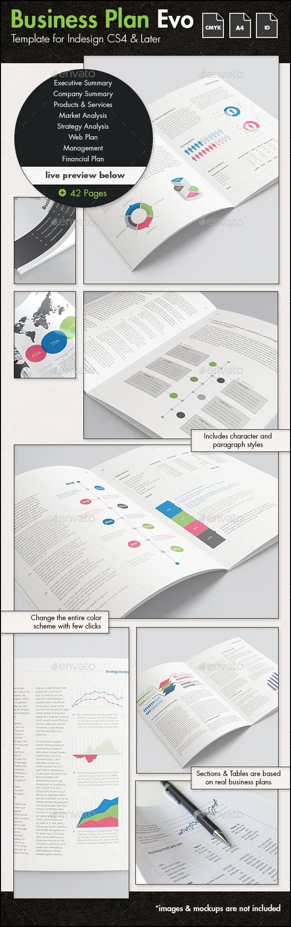 Business Plan Evolved - A4 Portrait Template - Corporate Brochures