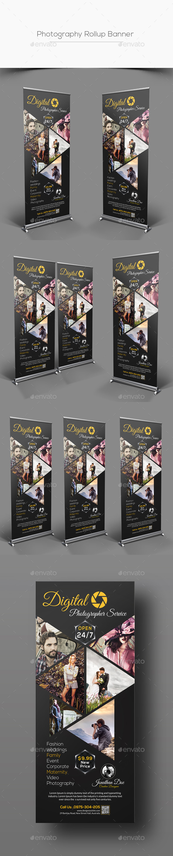 Photography Rollup Banner - Signage Print Templates