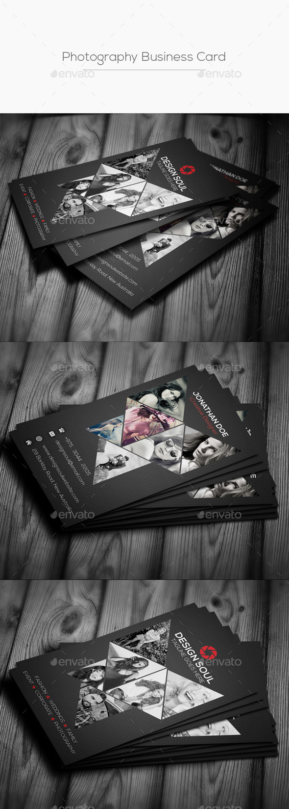 Vertical Photography Business Card - Creative Business Cards