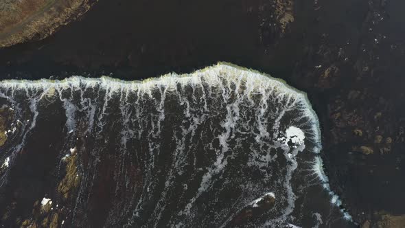 Above view of  Widest waterfall in Europe The Venta Rapid in Kuldiga Latvia alt