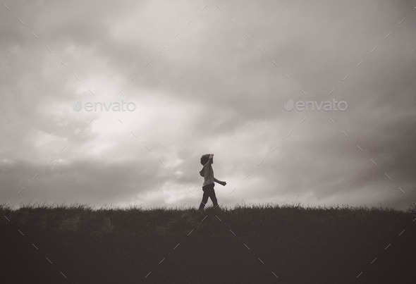 Boy on a Search - Stock Photo - Images