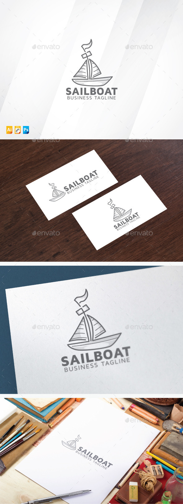 Sail Boat - Objects Logo Templates