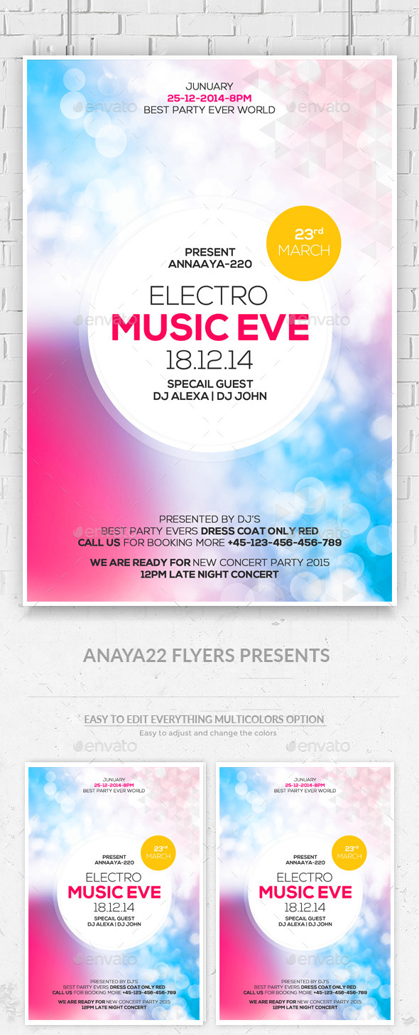 Minimal Abstract Flyer Templates - Clubs & Parties Events