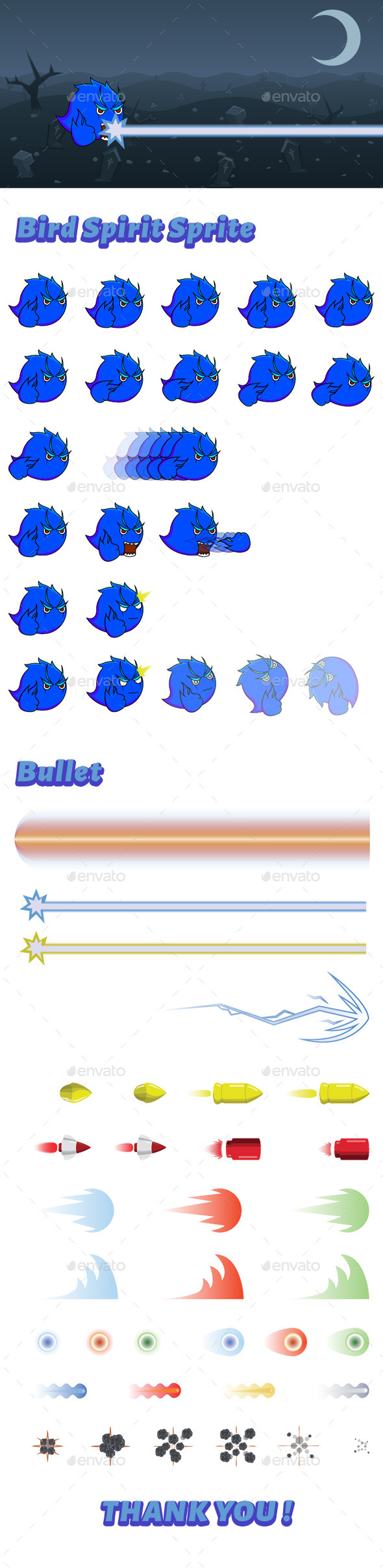 Monster Bird Spirit Sprite - Sprites Game Assets