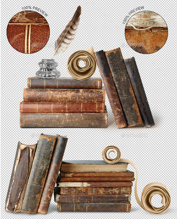 Ancient Books Scroll Inkwell and Quill Ancient Books Scroll Inkwell and Quill
