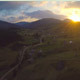 Mountainous Village Lit With Setting Sun - VideoHive Item for Sale