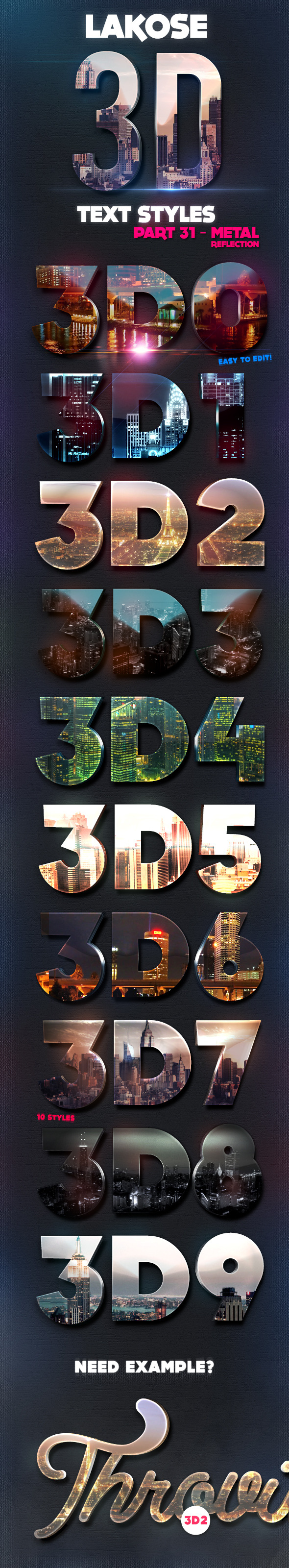 Lakose 3D Text Styles Part 31 - Text Effects Styles