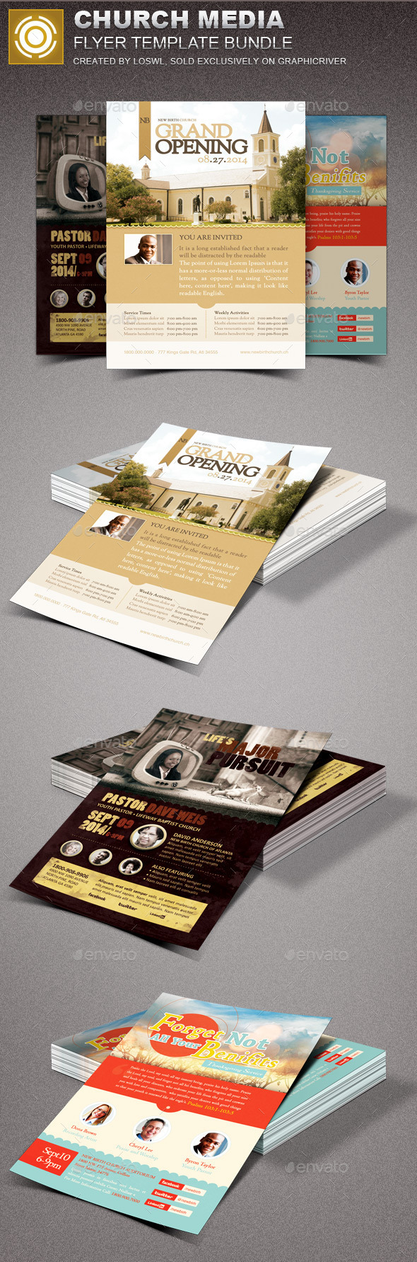 Church Media Flyer Template Bundle - Church Flyers