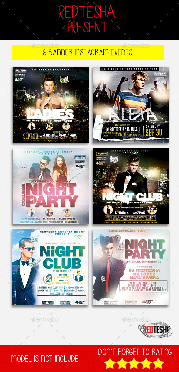 Instagram Banner Event - Banners & Ads Web Elements