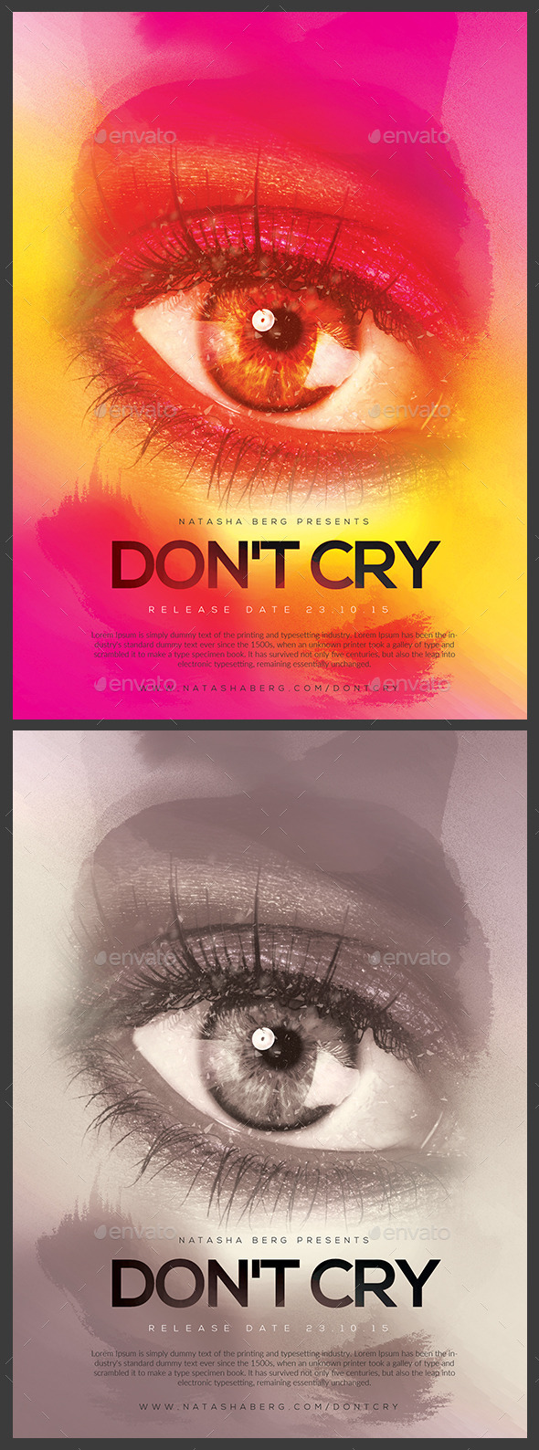 Dont Cry Flyer / Poster - Clubs & Parties Events