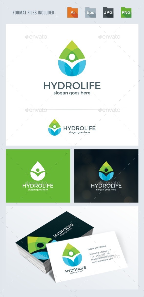 Hydro Life - Humans Logo Templates