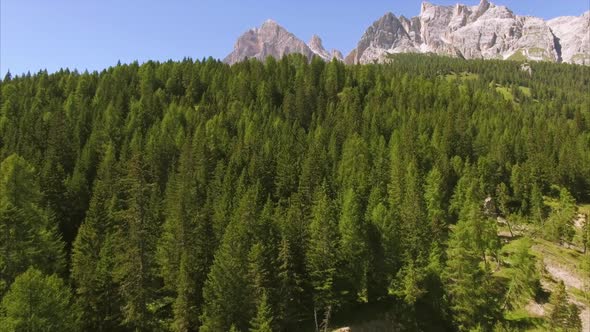 Aerial view of Italian Alps