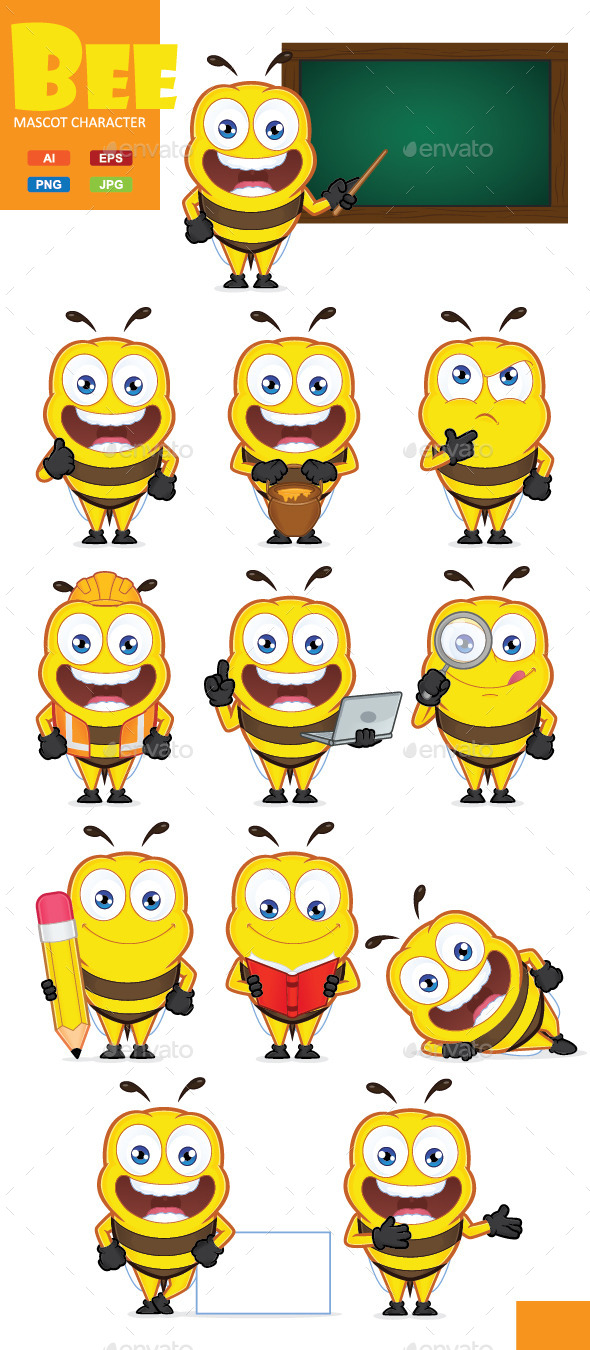 Bee Mascot Character Bee Mascot Character
