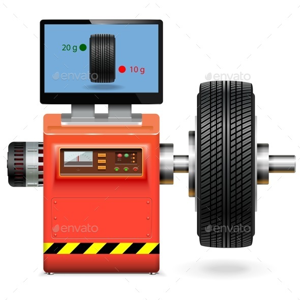 Vector Balancing Wheel Service - Industries Business