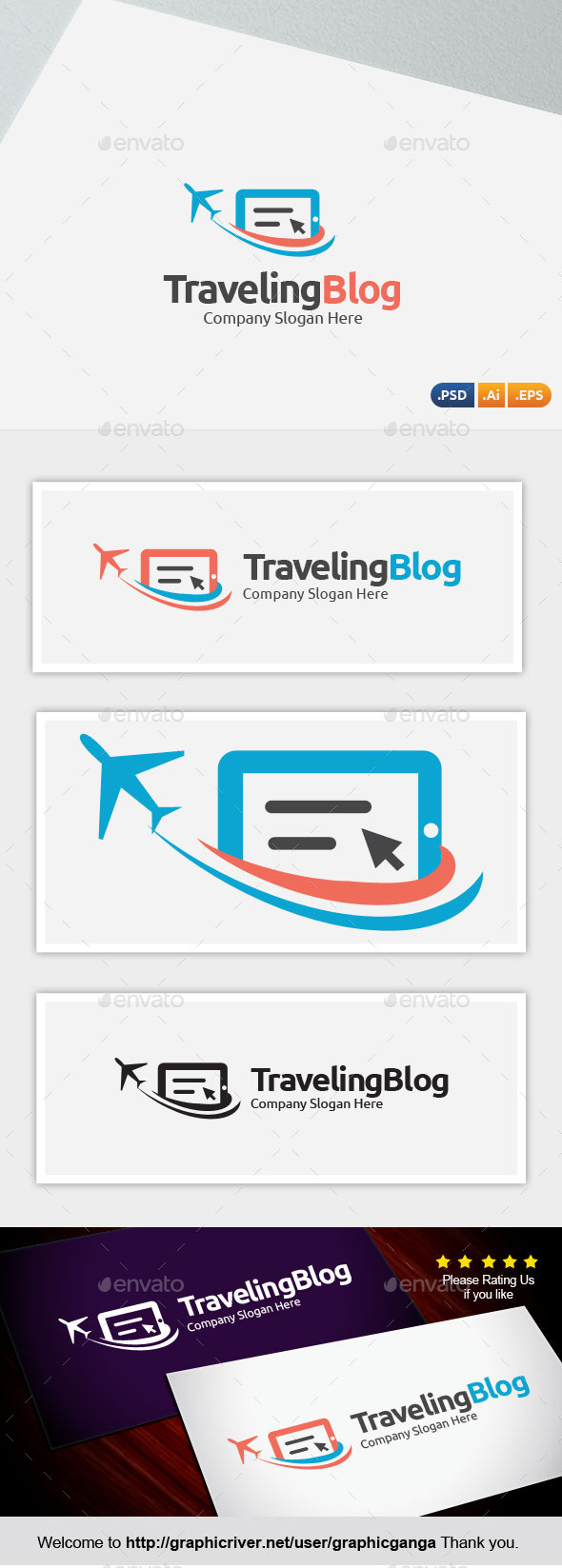 Traveling Blog - Abstract Logo Templates