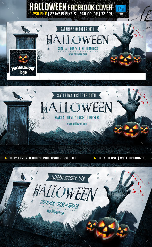 Halloween Facebook Cover v2 - Facebook Timeline Covers Social Media