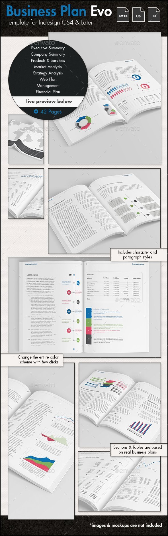 Business Plan Evolved - US Letter Template - Corporate Brochures