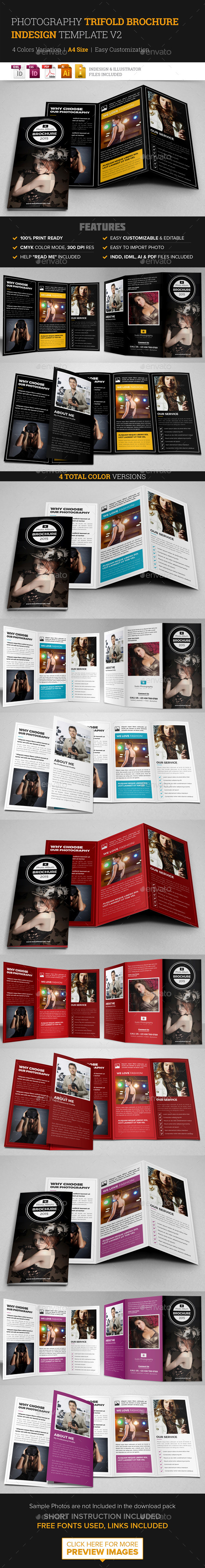 Photography Trifold Brochure Indesign Template v2 Photography Trifold Brochure Indesign Template v2