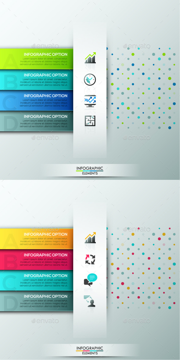 Modern Infographics Paper Template (2 Colors) - Infographics