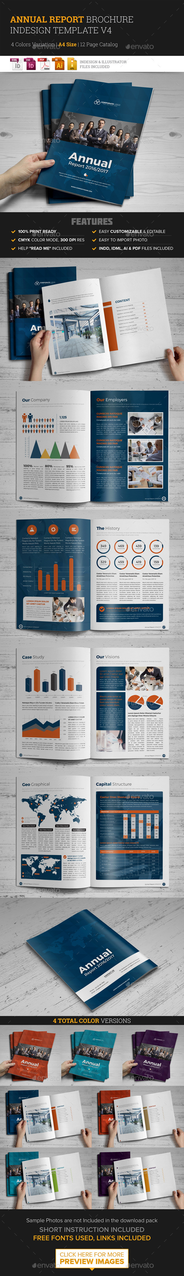 Annual Report Brochure Indesign Template 4 Annual Report Brochure Indesign Template 4