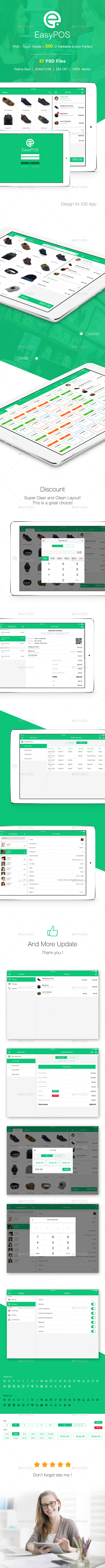 EasyPOS Touch Retails UI Graphic Assets - User Interfaces Web Elements