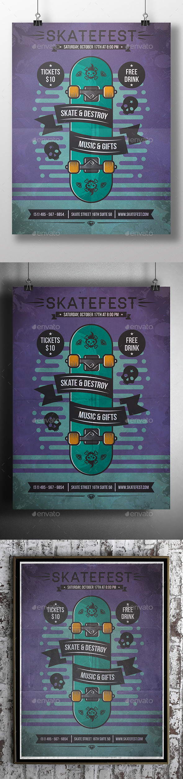 Skate Poster Flyer Event - Sports Events