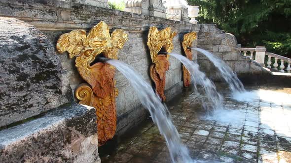 Grand Cascade Fountain In Petergof Park St. Petersburg Russia alt