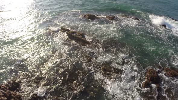 Flying Over Sea Waves And Stones At Sunrise 3 alt