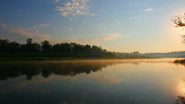 Morning Landscape  Sunrise Over River alt