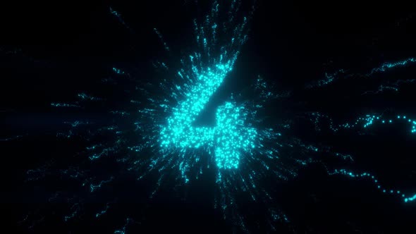 4 Number With Futuristic Particles Hd alt