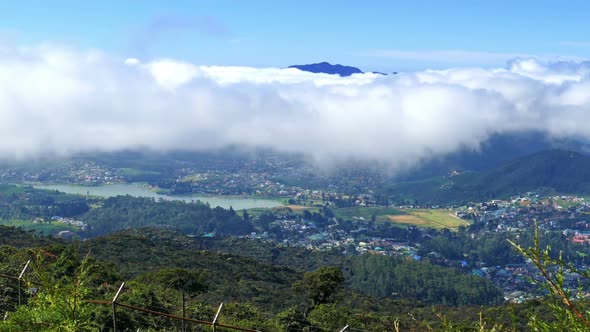 Aerial View On Nuwara Eliya, Gregory Lake And Clouds Over - Sri Lanka, 1 alt