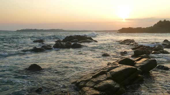 Beautiful Landscape  Sunset Over Sea alt