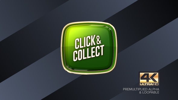 Click and Collect Rotating Sign 4K