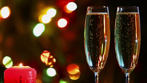 Glasses  Champagne And Candle - Romantic Evening 2 alt