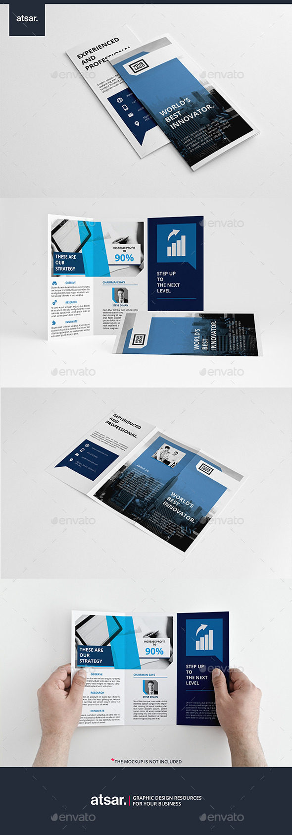 Corporate Blue Trifold - Corporate Brochures