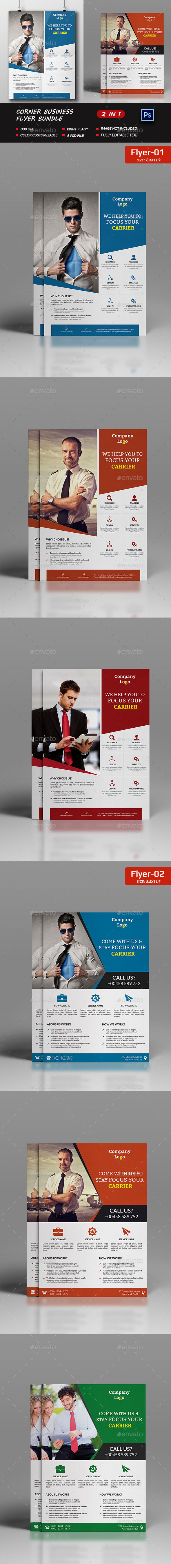 Corner Business Flyer Bundle - Corporate Flyers