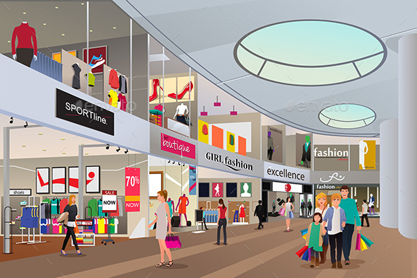 People Shopping in a all - Commercial / Shopping Conceptual