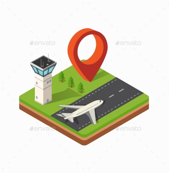 Print City's Airport - Travel Conceptual