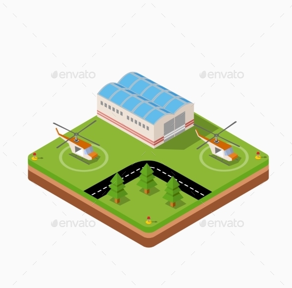 City Isometric Map - Travel Conceptual