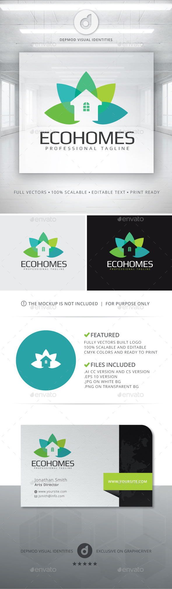 Eco Homes Logo - Buildings Logo Templates
