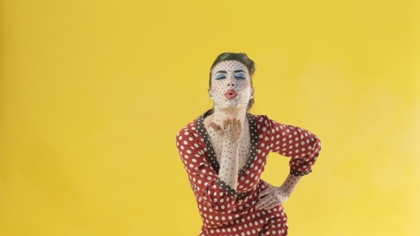 Disguised As The Cartoon Girl Gives a Kiss alt