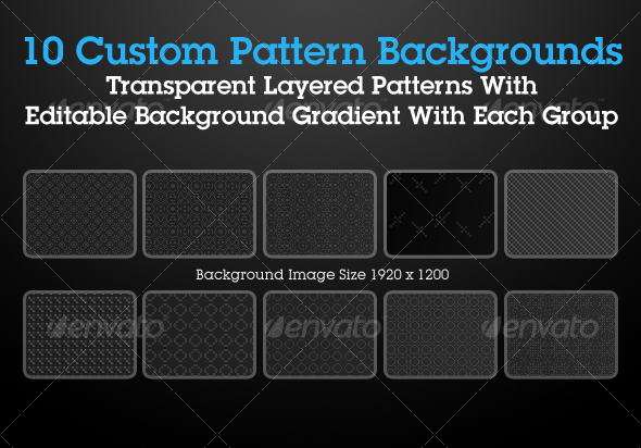 Custom Pattern Backgrounds Pack 1 - Patterns Backgrounds
