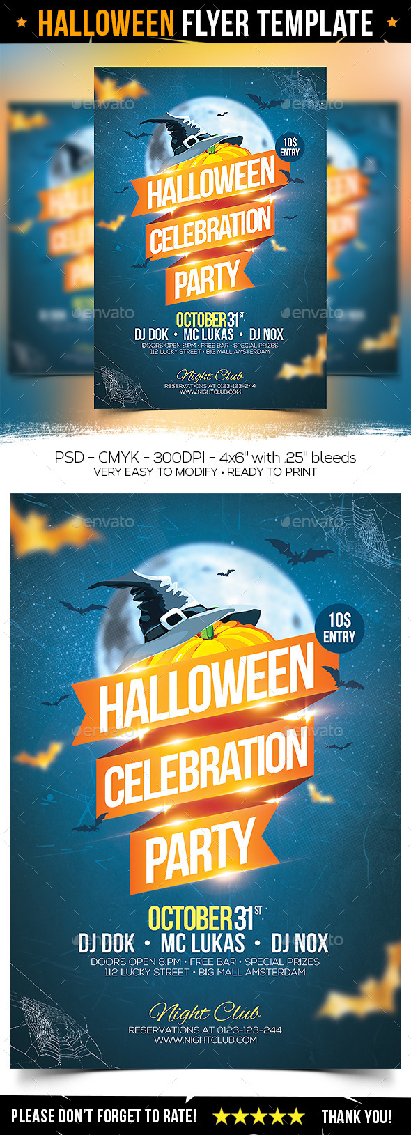 Halloween Celebration Flyer - Clubs & Parties Events