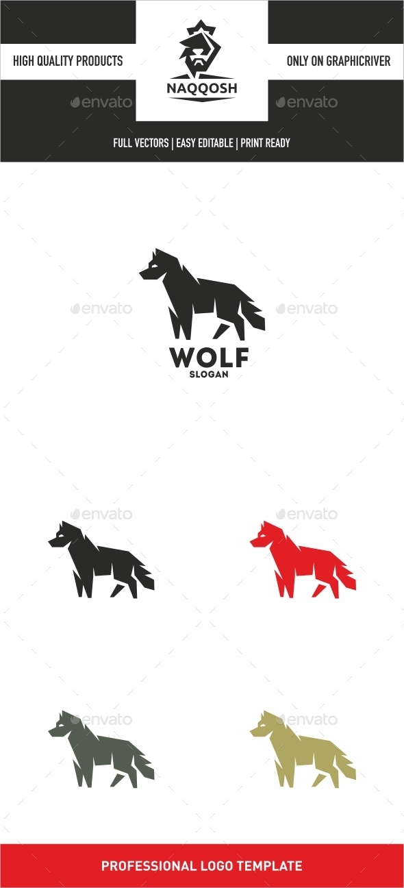 Wolf - Animals Logo Templates