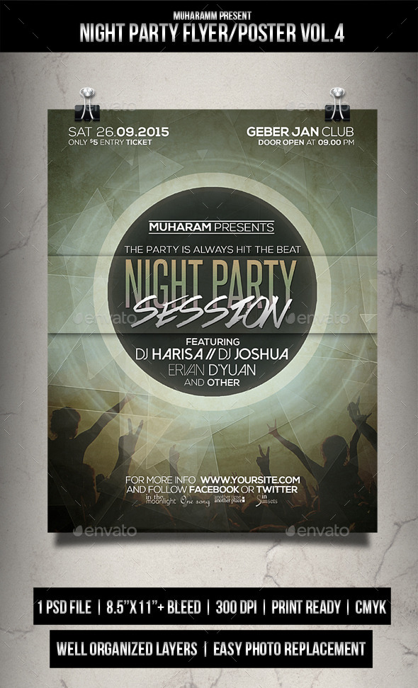 Night Party Flyer Poster Vol.4 Night Party Flyer Poster Vol.4